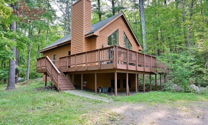 Iron River House | Deer Trail Log Home #13 on Lake Delta near Iron River, WI