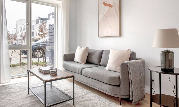 Copenhagen SV Apartment | Deluxe Valby 2BR w/ W/D, Office & Roof, nr Grønttorvet, by Blueground