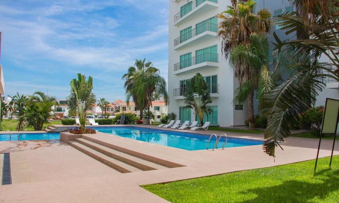 Marina Mazatlan Apartment | Departamento Isla Marina Mazatlán con alberca