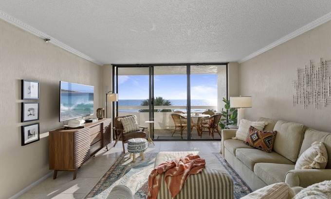 Redington Shores Condo | Direct Beachfront Luxury Condo with Gulf side heated pool, VIEWS!