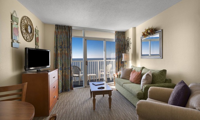 Arcadian Shores Resort | Directly Oceanfront King at Family Resort + Official On-Site Rental Privileges