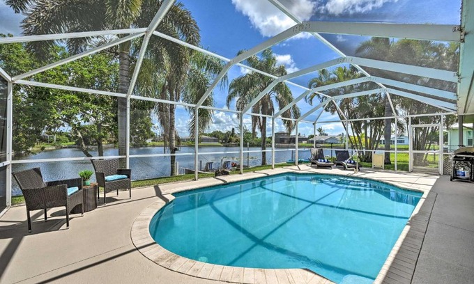 Trafalgar House | Dog-Friendly Escape with Dock and Kayaks in Cape Coral