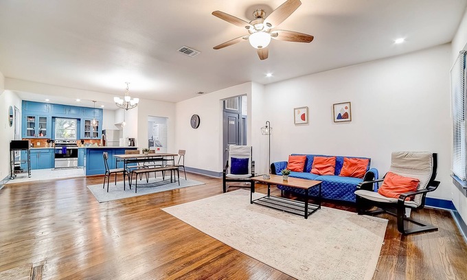 Highland Park House | Dog-friendly hideaway with a large, fenced yard, washer/dryer & AC