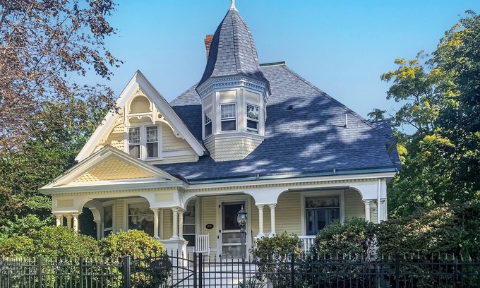 Rockland House | Dog-friendly historical home with gorgeous porch & prime in-town location