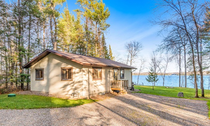 Presque Isle House | Dog-friendly lakefront home with water views/access, grill, & on-site fishing