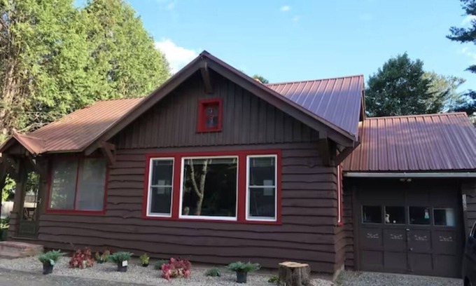 Ray Brook House | Dog Friendly, located Between Lake Placid and Saranac Lake with pontoon rentals
