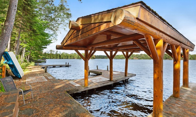 Manitowish Waters House | Dog-Friendly, Lakefront Home w/Private Dock, Firepit, Sauna, & Free WiFi