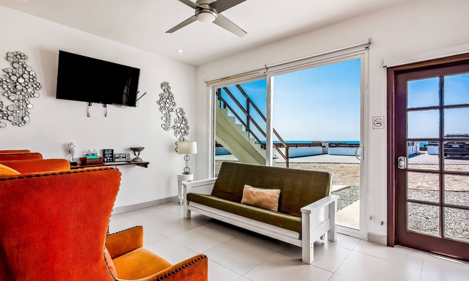 La Paloma House | Dog-friendly villa with heated pool, hot tub, streaming, partial ocean views