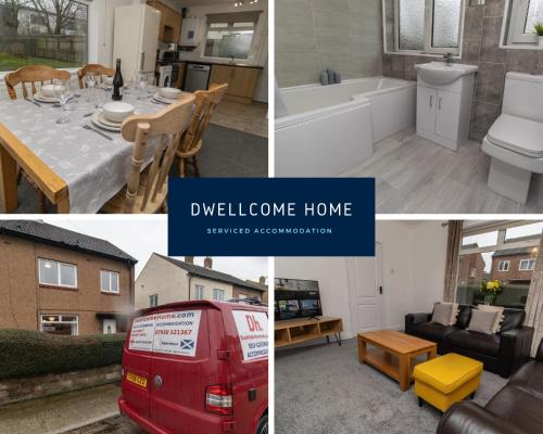 West Boldon House | Dwellcome Home Ltd 3 DOUBLE Bedroom House Boldon, Ideal for long term contractor, etc stays, Free Parking, Fast WIFI, 3 miles 7 mins drive to Nissan, 15 mins to Sunderland Newcastle, Regular Housekeeping Options - see our site for assurance