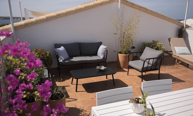 La Savina Apartment | 'Edificio Can Sord Apartment Nº 2' with Sea View, Terrace & Wi-Fi