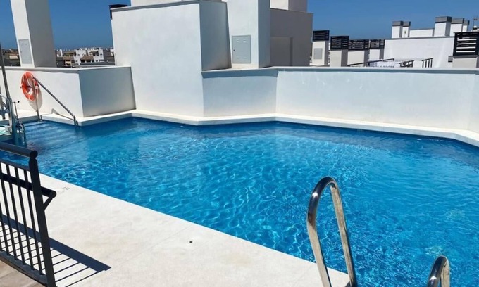 Rota Apartment | Elegant Apt. for 6 with Pool, Wifi and AC in Rota