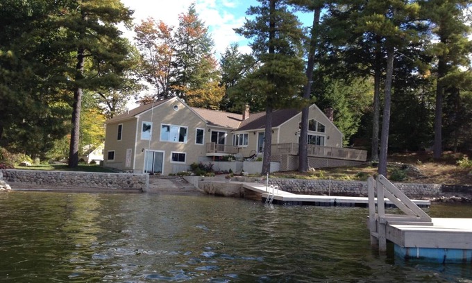 South Casco House | Elegant, Relaxing Home with Amazing Sunset Views on Big Sebago Lake