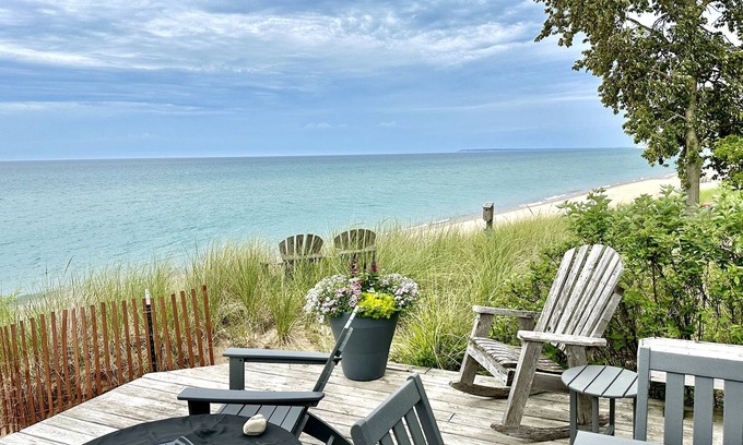 Empire House | Empire Beach House - Lake Michigan cottage with firepit, grill & furnished deck