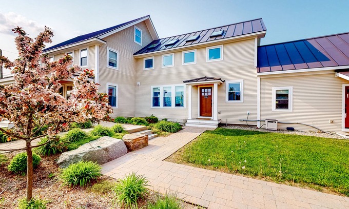 Waterbury Center House | Enchanting farmhouse with a hot tub, grill, children's items, & mountain views