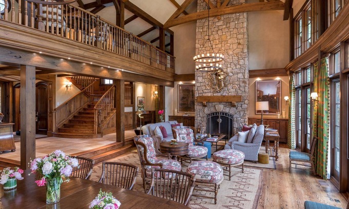 Hailey House | Enchanting Lakeside Estate on Manicured Grounds with Hot Tub and Breathtaking Mountain Views