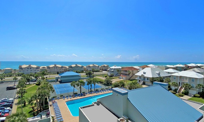Pensacola Beach Condo | Enjoy Amazing Sunsets on the Wraparound Balcony Offering Gulf & Sound Views