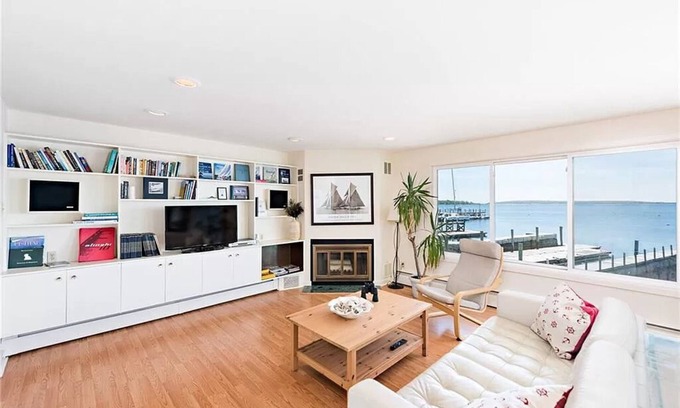 Bristol House | Enjoy the waterfront and sunsets from the deck overlooking Bristol Harbor!