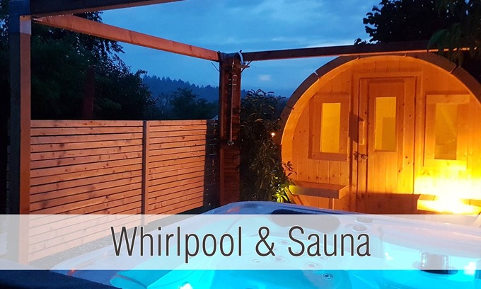 Waldkirchen House | Entire cabin close to the lake with private whirlpool, sauna and fireplace. Fenced. Hütte40