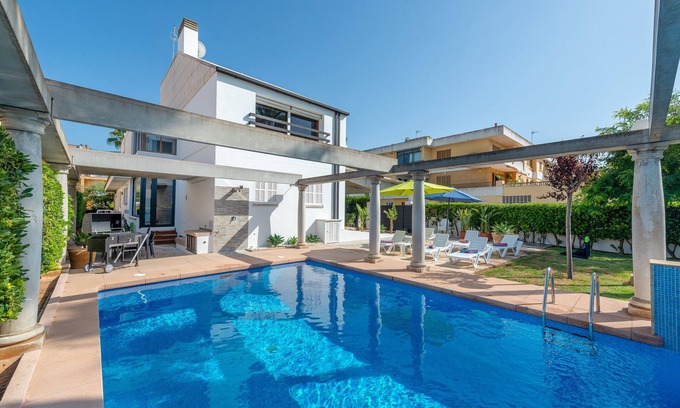Can Picafort Villa | ESTREL - Wonderful chalet, with private pool and beautiful terraces, 280 meters fromthe be