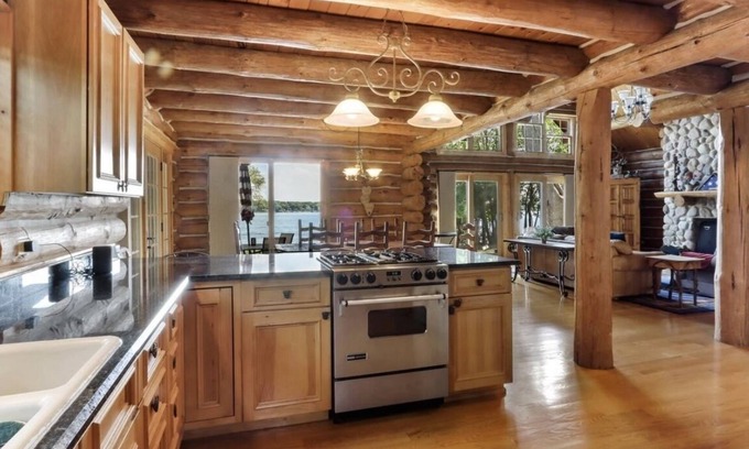 Powers Lake House | Exceptional six-bedroom log home on Powers Lake -12 minutes from Lake Geneva
