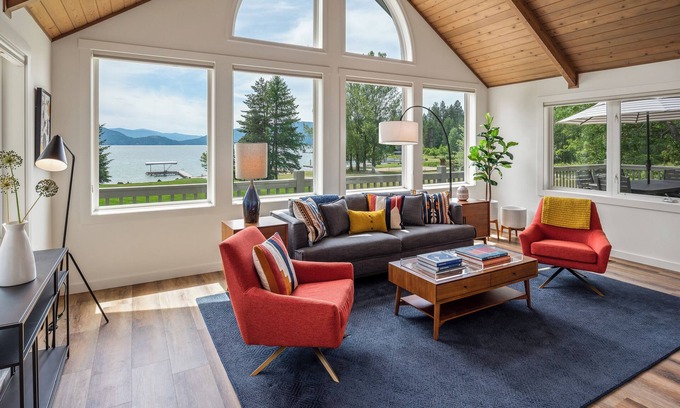 Sandpoint House | Exceptional Waterfront | Beach, Dog Friendly, Hot Tub