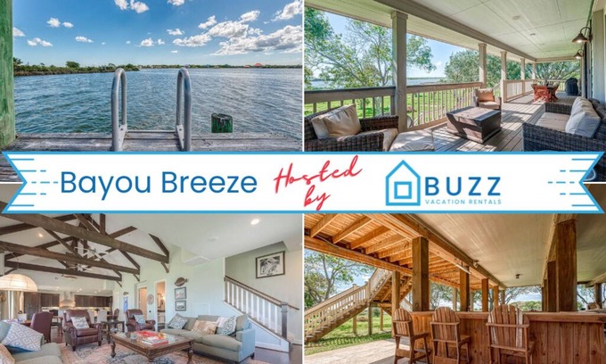 Dickinson House | Exclusive Waterfront Home, Private Boat Slip, Scenic Bayou Views