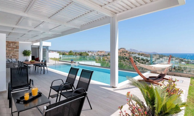 Vlicha Villa | Executive Rhodes Villa | Villa Kastro | Stunning Sea Views | 3 Bedrooms | Lindos