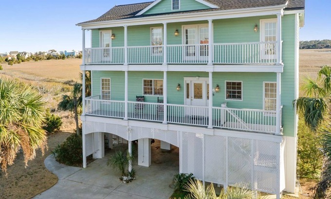 Beachwalk House | Expansive Marsh and Water View
