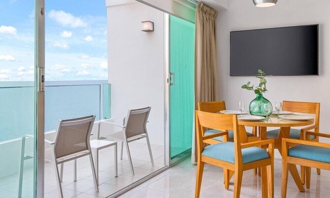 Marina Mazatlan Hotel | Exquisite 1 BR Condo with a Terrace and Private Beach Area
