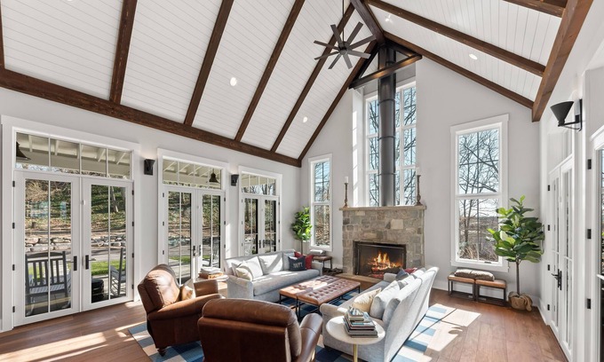 Grand Beach House | Fabulously Styled Lakehouse Near Beach w/ Hot Tub