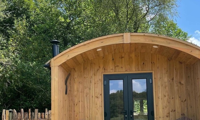Cullompton House | Fairwater Lodges - Shepherd Hut Holiday, dog friendly with hot tub