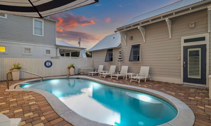 San Juan House | Fall Getaways Available! Gulf Views! Private Pool! Steps from the Beach! 7 Adult Bikes!