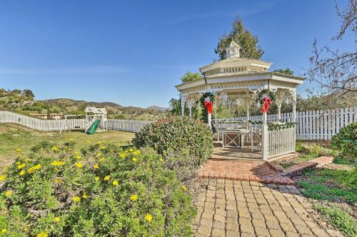 Fallbrook House | Fallbrook Home with Garden, Gazebo and Fire Pit!