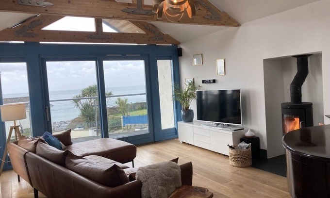 Downderry House | Family beach house w/hot tub, easy beachfront access, and sea views!