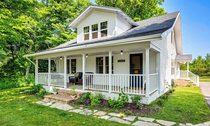 Ellison Bay House | Family-Friendly Renovated Farmhouse w/Orchard View