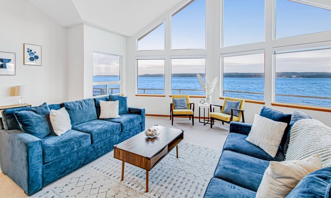 Rollingbay House | Family-friendly, waterfront getaway with firepit, furnished deck, large yard