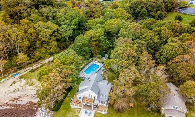 Ellisville House | Fantastic coastal retreat with private beach, wraparound decks, & private pool