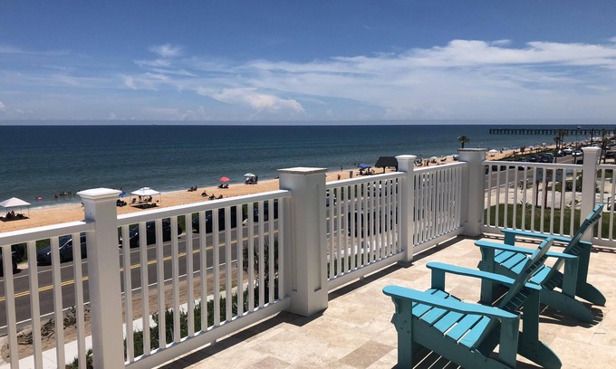 Flagler Beach House | Fantastic View! Beautiful Oceanfront Beach House; Steps from the Beach!