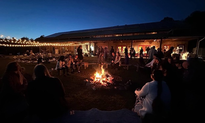 Chapel Hill House | Farm retreat center sleeps up to 40: four barn bedrooms, eight yurt bedrooms!