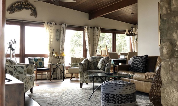 Howell House | Fenced in yard! Lovely Mid Century Feel with all Bedrooms facing the Water!
