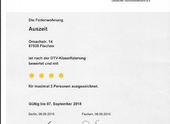 Verwaltungsgemeinschaft Hornergruppe Apartment | Ferienwohnung Auszeit