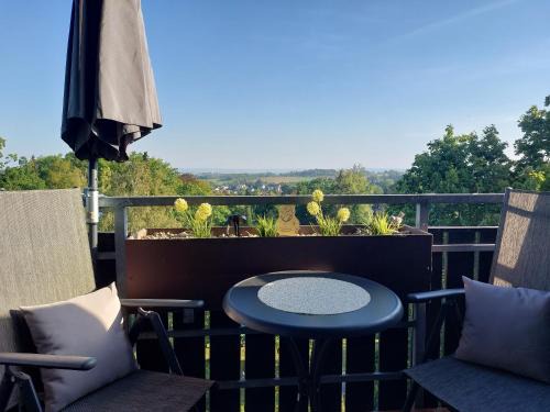 Bad Sachsa Apartment | Ferienwohnung Gipfelglück mit Fernblick und Strandkorb