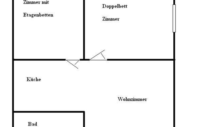 Butjadingen Apartment | Ferienwohnung Typ 1 Nr2, Dusche, WC, 2 Schlafräume - Ferienwohnungen Haus zur Oase der Ruhe