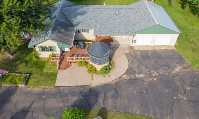 Webster House | Fir Street Retreat: Cozy Family Haven Steps from Main Street Webster, WI