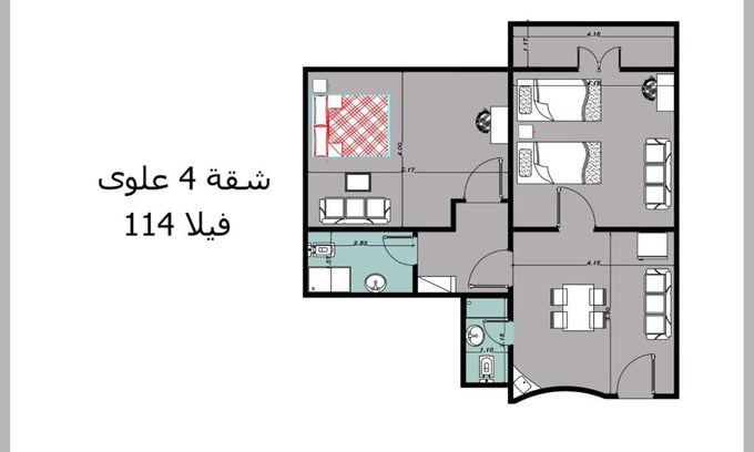 Marina El Alamein Apartment | First floor chalet 4 VILLA 114 2bed rooms and 2 bathrooms Green Beach
