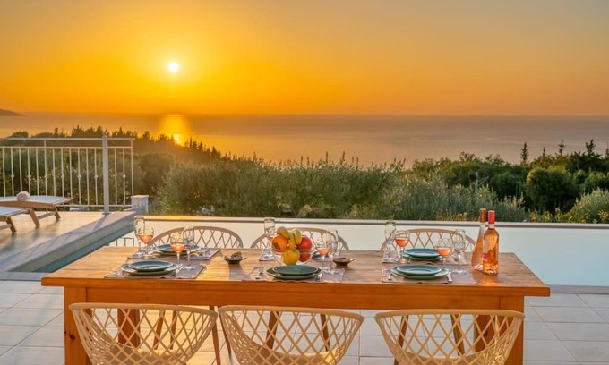 Markoulata Villa | Fiscardo Luxury Stone Villa Suzana ,with sunset view!