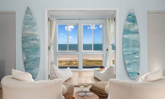 Flagler Beach House | Flagler Beachfront Ocean View Paradise + Surfboards & Golf Cart