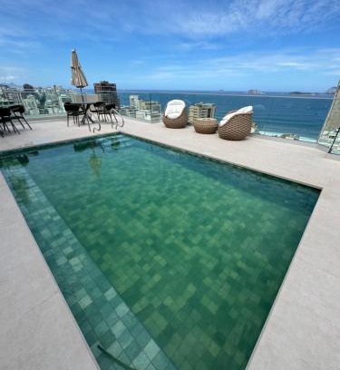 Leblon Apartment | Flat 16 andar Vista do Mar, Piscina, Sauna, Academia e Garagem no Leblon