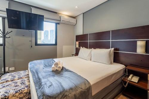 Chacara Santo Antonio Apartment | Flat king size, consulado, garagem + A/C | em 6x
