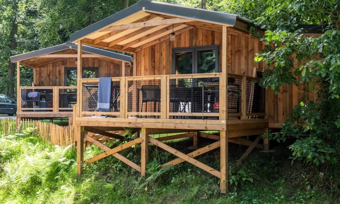 Yport House | Flower Camping La Chênaie * - Premium VIP Lodge 34m2 - 2 bedrooms + TV + sheets + towels + covered terrace of 11m2 5 people
